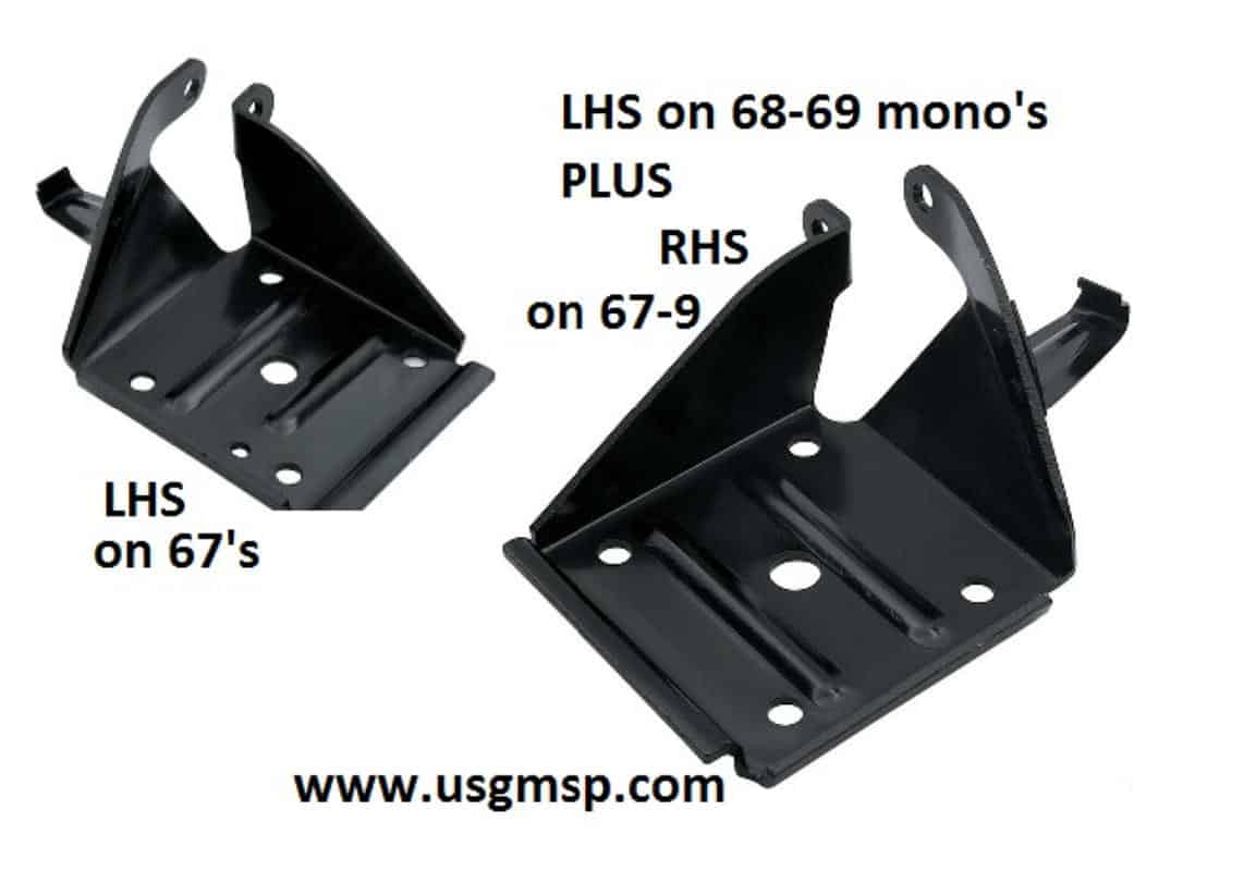 Leaf spring mounting plate: 67F  MONO leaf (ea)